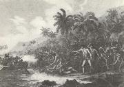 unknow artist Laga till dodades av hawaianer jag februari 1779 France oil painting artist
